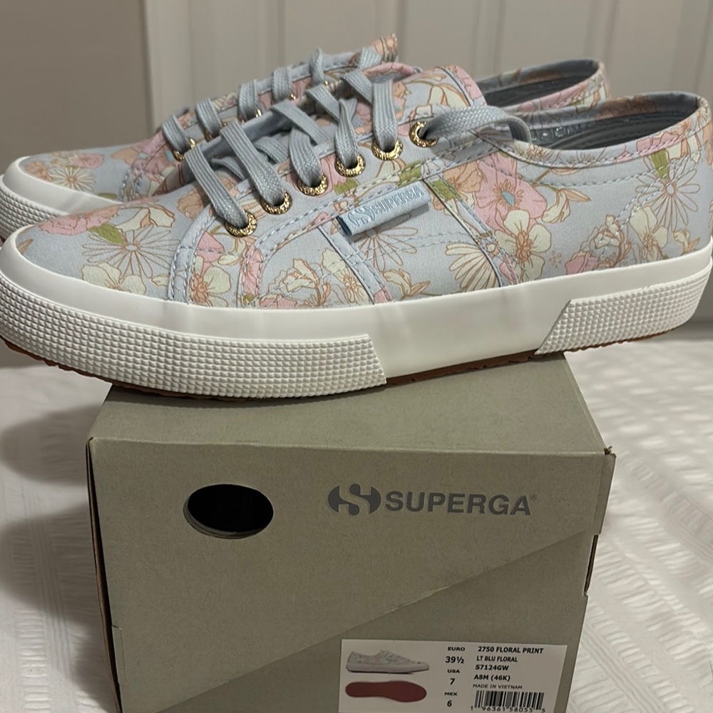 Superga Pastel Floral Sneakers NWT